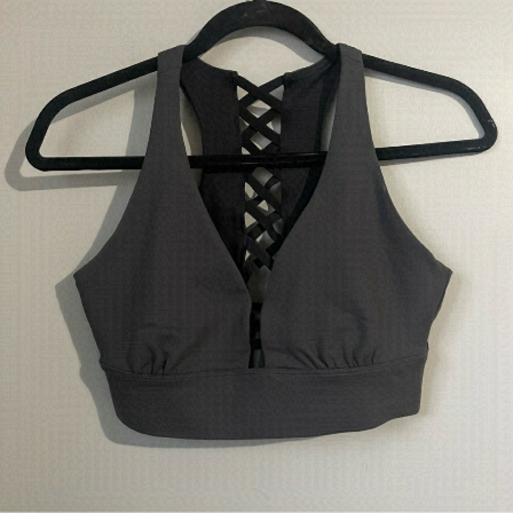 Askya sports bra with velvet corset detail size small